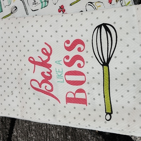 ENVOGUE BAKE LIKE A BOSS KITCHEN TOWELS SET-OF-2 - Picture 2 of 8